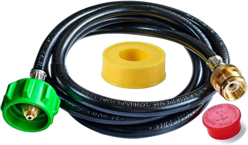 6 Feet for Weber Adapter Hose for Weber Travelev Grill, for Weber Traveler Grill Accessories for Weber Q 1000 for Weber Q Series, and for Weber Traveler Gas Go-Anywhere Grills Propane Adapter. by GreenHaven Gardens