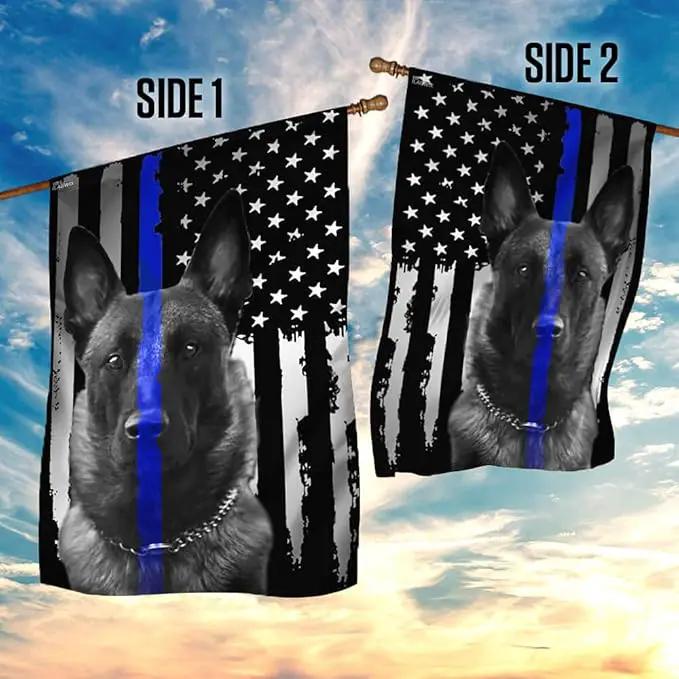 FLAGWIX American Flags, Belgian Malinois, Police Dog, K9 Fla - 4th of July Decorations for Home, Garden, House Flag 30x40 - USA House Garden Flags Premium Polyester, Decorative Outdoor Flags by GreenHaven Gardens