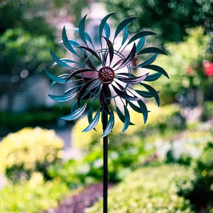 VEWOGARDEN 360° Outdoor Wind Spinner, Wind Sculpture Spinner with Metal Stake, Yard Art Decor for Patio, Lawn & Garden 63 * 13 by GreenHaven Gardens
