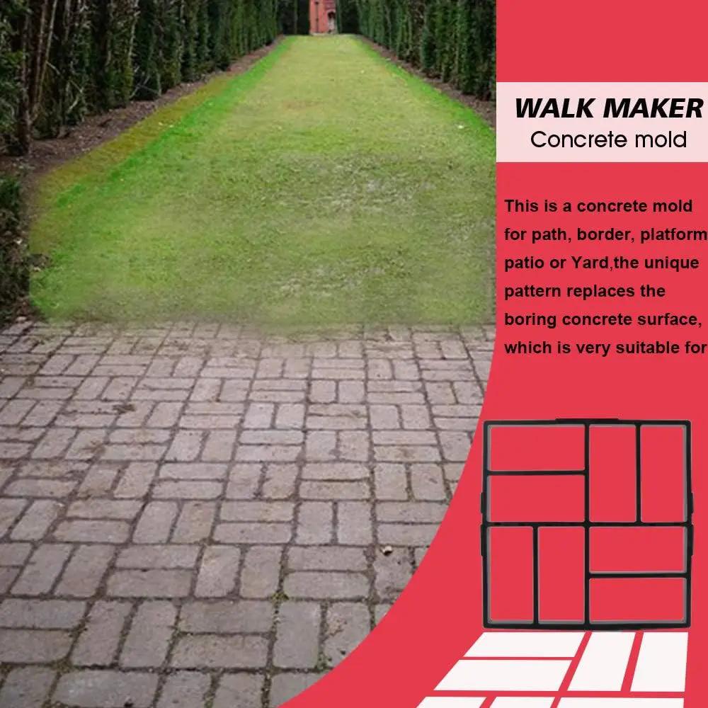 Anothera 15.7"x15.7"x1.57" Concrete Molds Reusable Walk Maker Pathmate Stone Molding Stepping Stone Path Maker Paver Yard Patio Lawn Garden DIY Walkway Pavement Brick Moulds (8-Grid) by GreenHaven Gardens