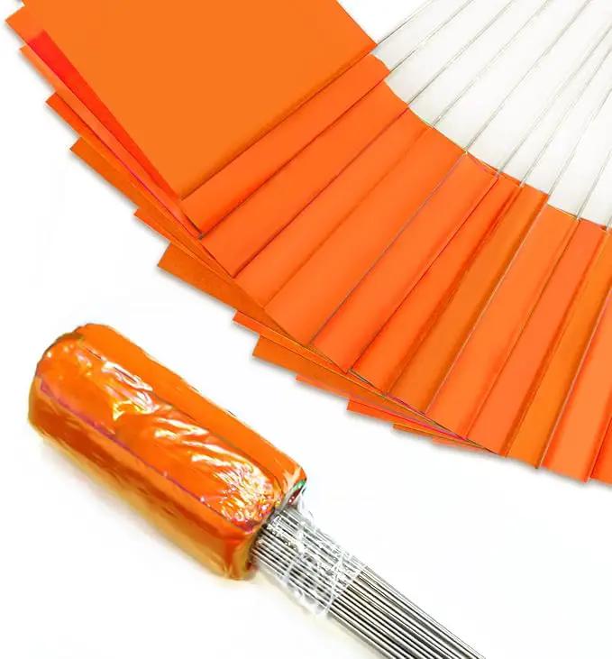 Zozen 100Pack Fluorescent Orange Marking Flags, Writable | Marker Flags - 15x4x5 Inch, Lawn Flags, Landscape Flags, Marker Flags for Lawn, Survey Flags, Irrigation Flags, Sprinkler Flags, Survey Flags. by GreenHaven Gardens