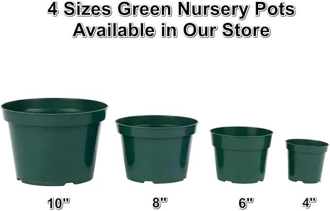 DAPERCI inches Nursery Pot Plant Grow Sturdy Flower pots in Bulk Price 20P Green by GreenHaven Gardens
