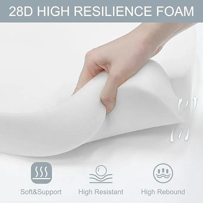LVTXIII Patio Chair Cushions 22"x22"x3", Water-Repellent Outdoor Seat Cushions for Patio Furniture, Square Chair Pads with Ties for Home Garden Decoration, Set of 2, Stripe Onyx by GreenHaven Gardens