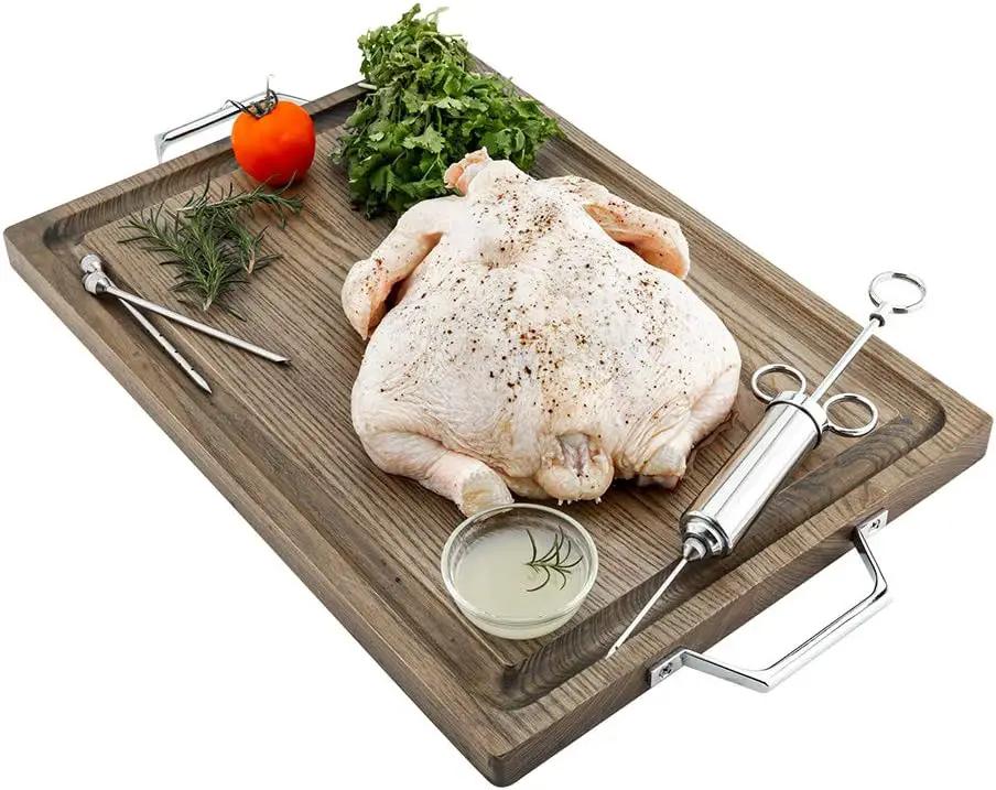 Restaurantware Met Lux Meat Injector Kit Professional Food Injector Syringe Kit - 2 Ounce Syringe 3 Needles Stainless Steel Meat Injector Set 2 Cleaning Brushes For Marinating And Seasoning by GreenHaven Gardens