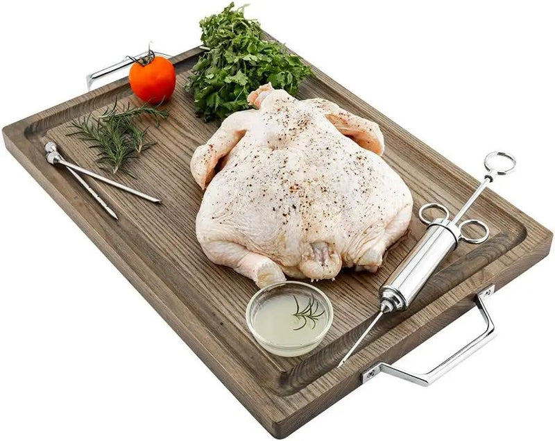 Restaurantware Met Lux Meat Injector Kit Professional Food Injector Syringe Kit - 2 Ounce Syringe 3 Needles Stainless Steel Meat Injector Set 2 Cleaning Brushes For Marinating And Seasoning by GreenHaven Gardens