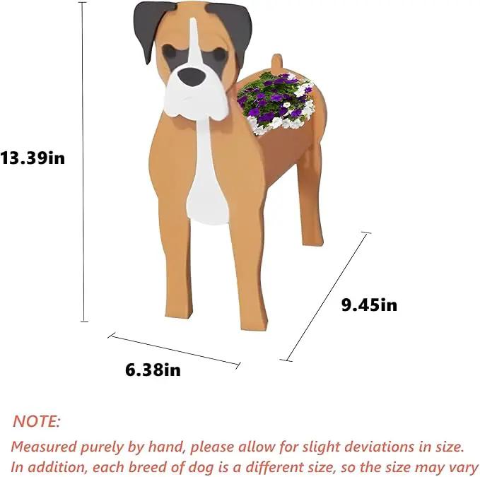 Boxer Dog Planter Plant Pots,Cute Garden Dog Flower Planter,Dog Planters Birthday Gifts for Women,Office,Indoor/Outdoor Decor（9.45 * 8.54 * 13.23in） by GreenHaven Gardens
