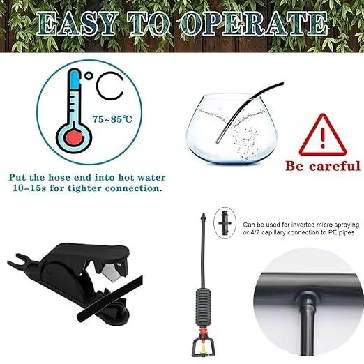 281 Pcs Irrigation Fittings Kit,1/4" Tubing Drip Irrigation Fittings,Irrigation Fittings Kit for Flowerpot Lawn(Straight Barbs,Single Barbs,Valves,Tubing Cutter,Tees,Elbows,End Plugs,4-Way Coupler). by GreenHaven Gardens