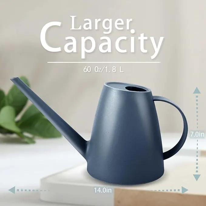 Watering Can for Indoor Plants, Small Watering Cans for House Plant Garden Flower, Long Spout Water Can for Outdoor Watering Plants 1. 8L 1/2 Gallon (Blue) by GreenHaven Gardens
