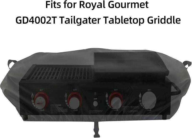 Grill Cover for Royal Gourmet GD4002T Tailgater 4 Burner Tabletop Gas Grill Griddle, 41 inch Portable Propane Gas Grill Covers by GreenHaven Gardens