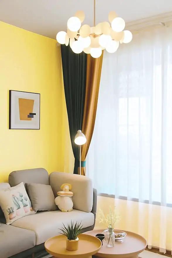 Dimoon 118''x17.7'' Yellow Peel and Stick Wallpaper Contact Paper Modern Self Adhesive Wall Paper Removable Renter Friendly Textured Solid Color Shelf Cabinet Vinyl Roll (118''x17.7'',Yellow) by GreenHaven Gardens