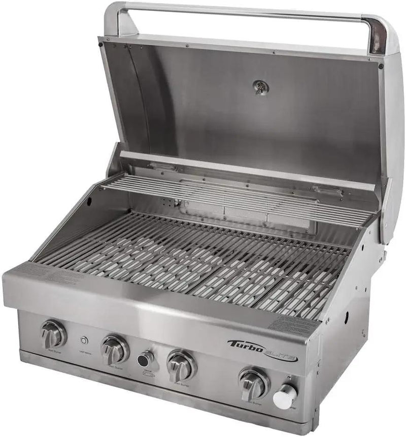 Turbo Elite 32-inch 4-Burner Built-In BBQ Gas Grill - Natural Gas by GreenHaven Gardens