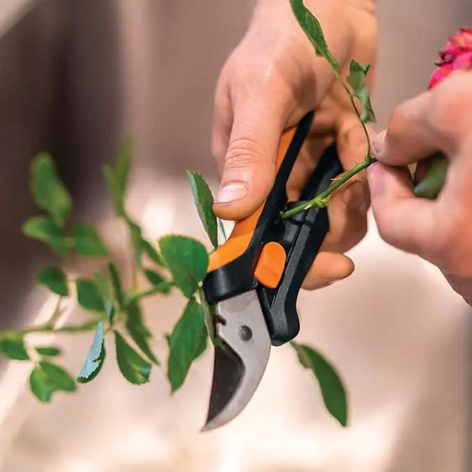 Fiskars Floral Pruning Shears - Plant Cutting Scissors/Garden Clippers For Deadheading and Working with Flowers - Black/Orange by GreenHaven Gardens