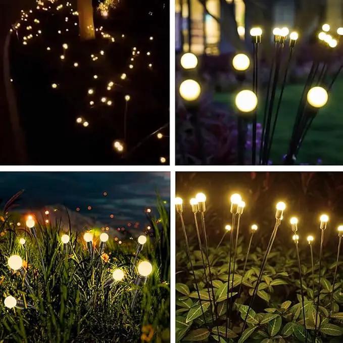 ANTQUE 8 Pack Swaying Starburst Solar Lights, Vibrant Outdoor Lights, Waterproof Yard Patio Pathway Decoration by GreenHaven Gardens