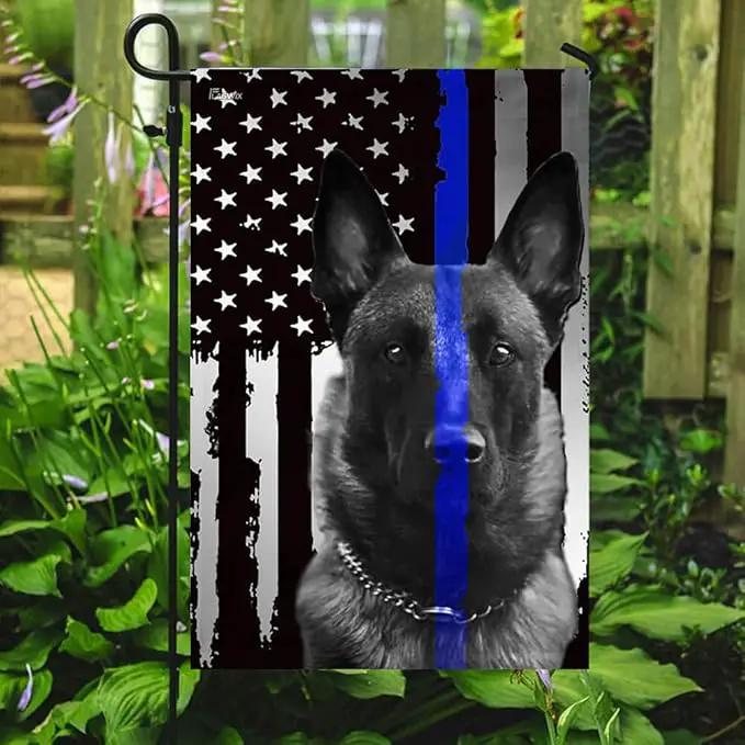FLAGWIX American Flags, Belgian Malinois, Police Dog, K9 Fla - 4th of July Decorations for Home, Garden, House Flag 30x40 - USA House Garden Flags Premium Polyester, Decorative Outdoor Flags by GreenHaven Gardens