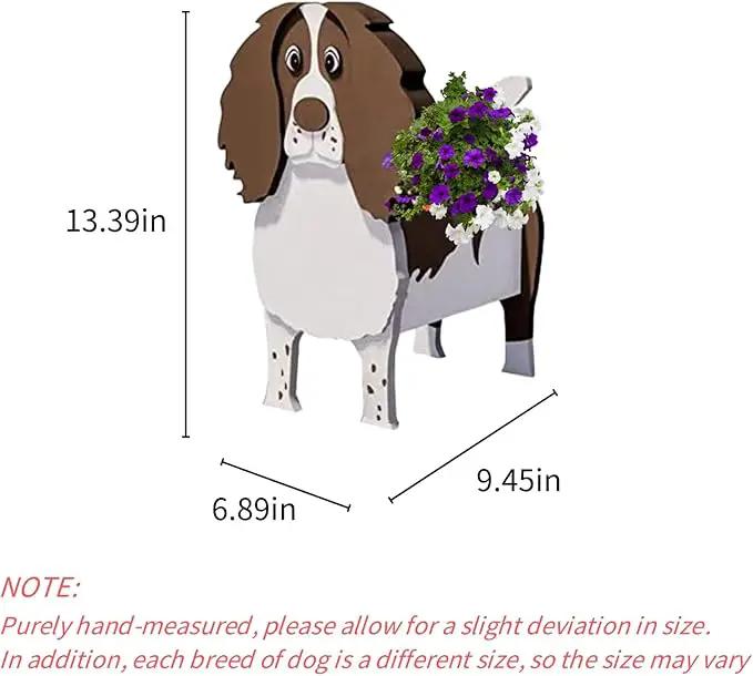 English Springer Spaniel Dog Planter Plant Pots,Cute Garden Dog Flower Planter,Dog Planters Birthday Gifts for Women,Office,Indoor/Outdoor Decor（9.45 * 6.89 * 13.35in） by GreenHaven Gardens