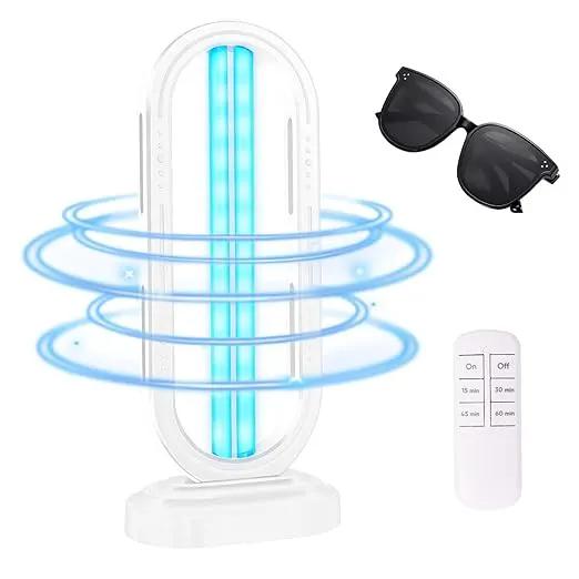 UV Light Sanitizer,UVC Home Disinfection Device 4-Speed Timing and Remote Control,Ultraviolet Light Sanitizer,UV Lamp for Whole Room,White by GreenHaven Gardens