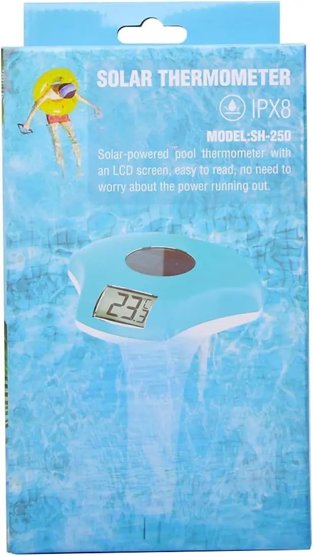 BALDR Pool Thermometer Floating Easy Read, IPX8 Waterproof, Solar Powered Digital Pool Thermometer with LCD Screen,Suitable for Swimming Pool/Hot Tub/Hot Spring/Aquarium (Green) by GreenHaven Gardens