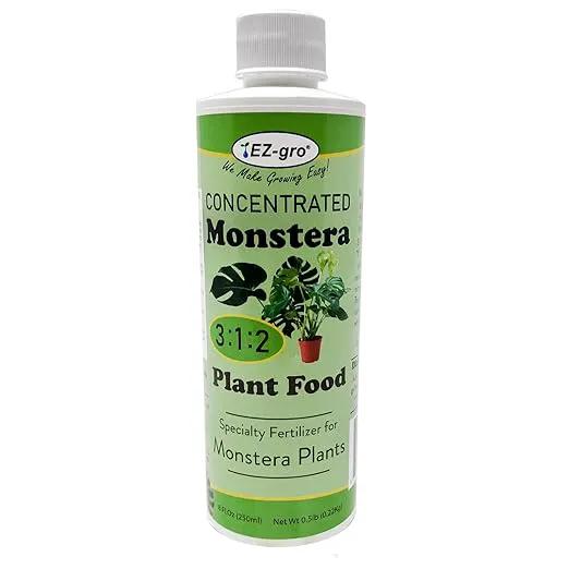 EZ-GRO Professional Liquid Monstera Plant Food - 8 oz | 3:1:2 Ratio of Concentrated Indoor Plant Food | Monstera Fertilizer for Strong Growth | Liquid Fertilizer for Indoor Plants by GreenHaven Gardens