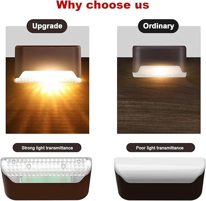 pearlstar Solar Deck Lights Outdoor,24 Pack Solar Deck Lights Outdoor Waterproof Led,for Stairs,Step,Fence,Yard,Patio,Driveway,Pathway,Yard,Backyard and Garden(Brown) by GreenHaven Gardens