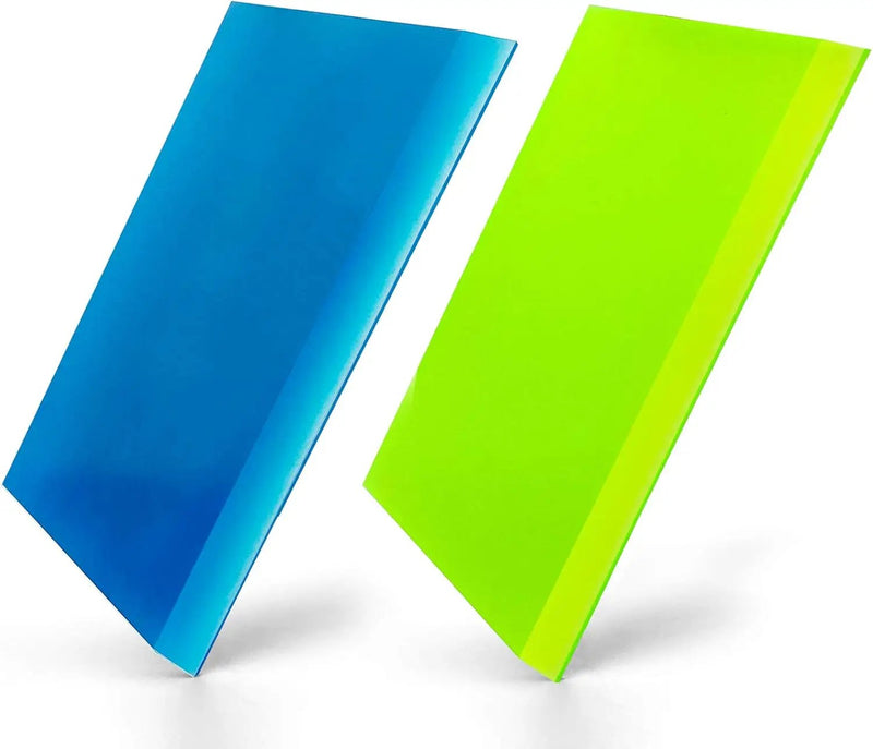 CARTINTS 2pack Mini Squeegee Rubber Squeegee, 5.1x 2 inch, for Cleaning Glass, Shower Door and Car Windows and Screen Printing, Blue/Green by GreenHaven Gardens