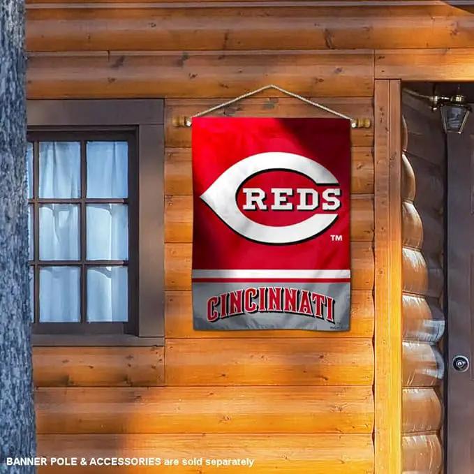Cincinnati Reds Double Sided House Flag by GreenHaven Gardens