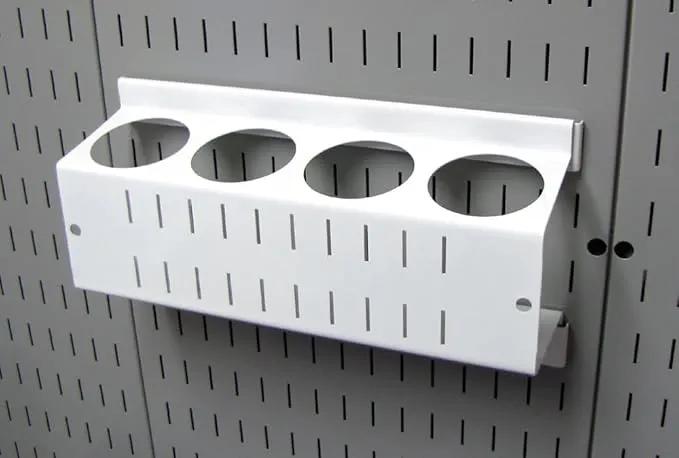 Wall Control 4 ft. Metal Pegboard Organizer - Standard Tool Storage Kit & Spray Can Holder Bracket for Pegboard & Slotted Tool Board - White by GreenHaven Gardens