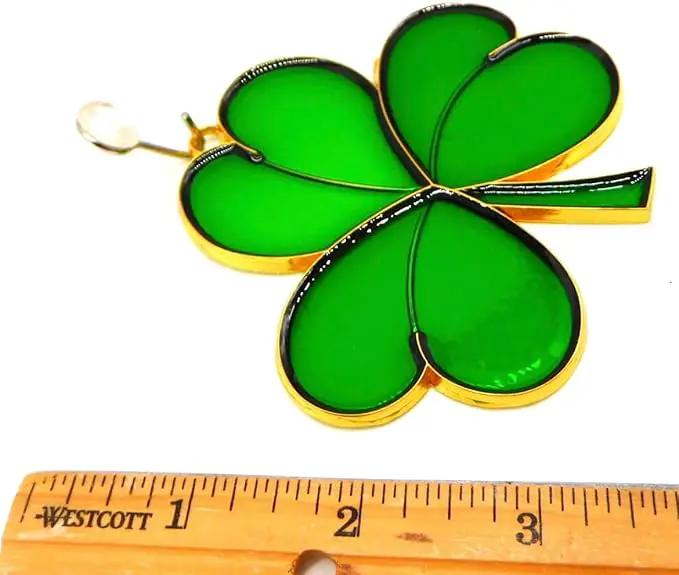 Shamrock Suncatcher Gift Set Irish Blessing Prayer Card and Irish Sun Catcher by GreenHaven Gardens