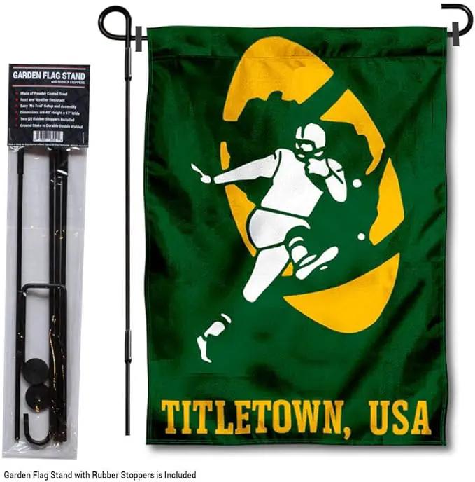 WinCraft Green Bay Packers Titletown Garden Flag with Stand Holder by GreenHaven Gardens