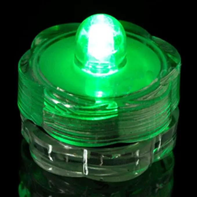 Bright LED Floral Tea Light Submersible Lights for Party Wedding (Green, 20 Pack) by GreenHaven Gardens