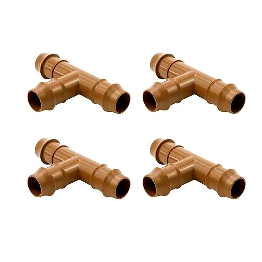 Dnyta 20pcs T Shaped Drip Irrigation Fittings Drip Line Connectors Kit 17mm Drip Irrigation Tubing 1/2 Inch Drip Line Connectors for Most 1/2" Irrigation Tubing or Sprinkler Systems by GreenHaven Gardens