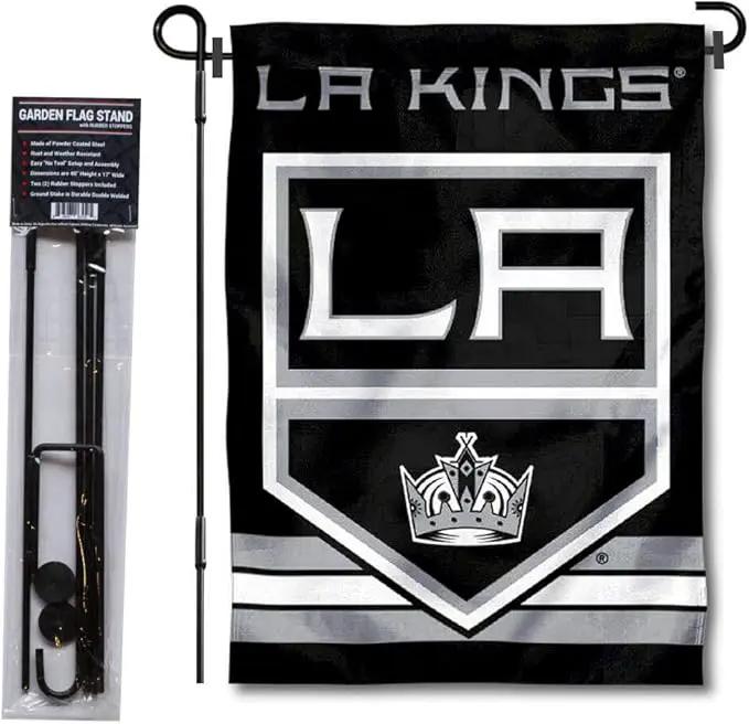 WinCraft Los Angeles Kings Garden Flag with Pole Stand Holder by GreenHaven Gardens