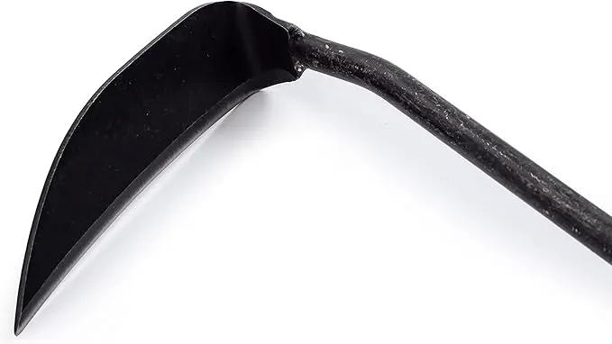 Barebones Japanese Weeding Hoe - Hoe Garden Tool - Durable Stainless Steel Hand Tool for Weeding and Digging (Walnut/Black) by GreenHaven Gardens