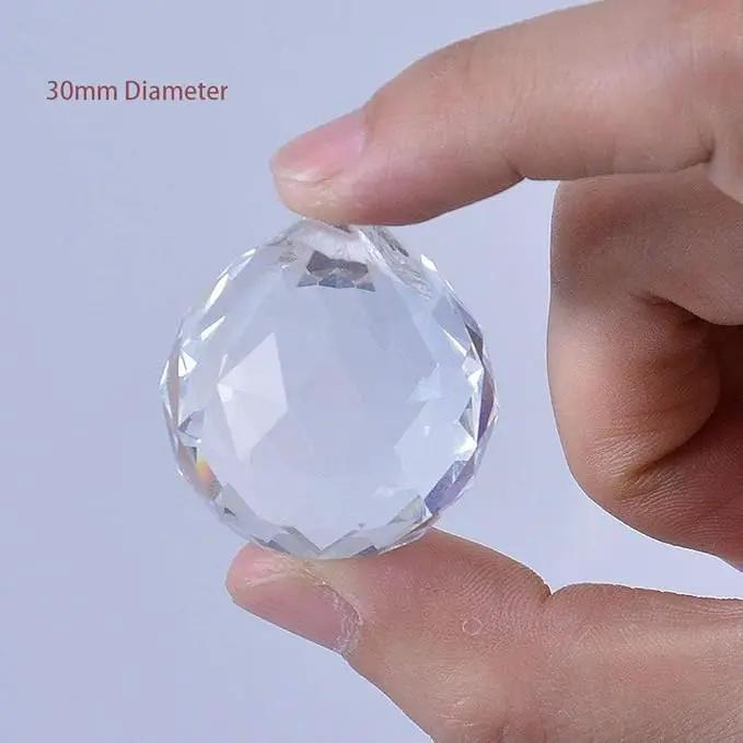 12 Pcs Crystal Ball Prism Suncatcher Rainbow Pendants Maker, 30mm Clear Glass Crystal Ball Prism,Hanging Crystals Prisms for Windows,for Feng Shui,for Home,Office,Garden Decoration by GreenHaven Gardens
