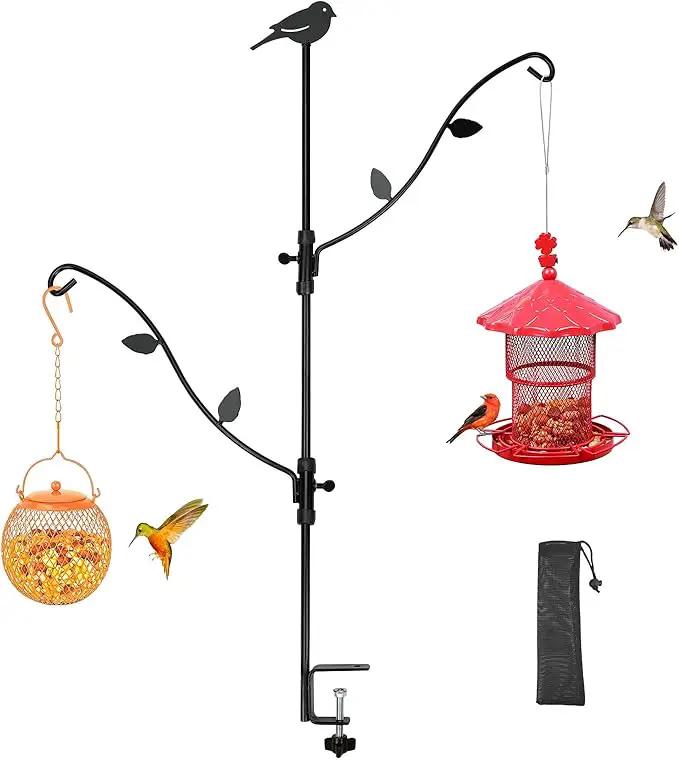Deck Bird Feeder with Multi-Hooks and Adjustable Branches for Porch by GreenHaven Gardens
