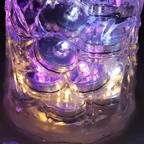 Super Bright LED Floral Tea Light Submersible Lights for Party Wedding (Purple, 60 Pack) by GreenHaven Gardens