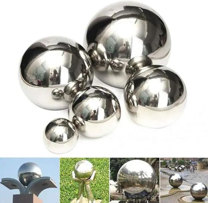 30 cm/12 inch Diameter Gazing Globe Mirror Ball,Silver Stainless Steel Polished Reflective Smooth Garden Sphere,Colorful and Shiny Addition to Any Garden or Home by GreenHaven Gardens