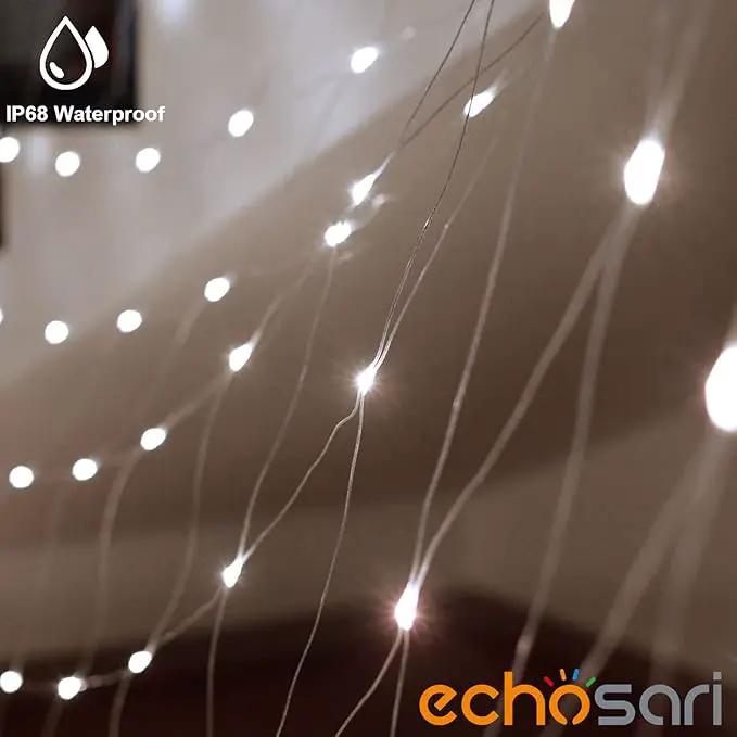 Echosari 720 LED Net Light 20ft x 13ft Large Size Bush Light Plug-in, IP68 Fully Waterproof Outdoor for Garden Backyard Wall Trees Party Holiday Decoration (Cool White) by GreenHaven Gardens
