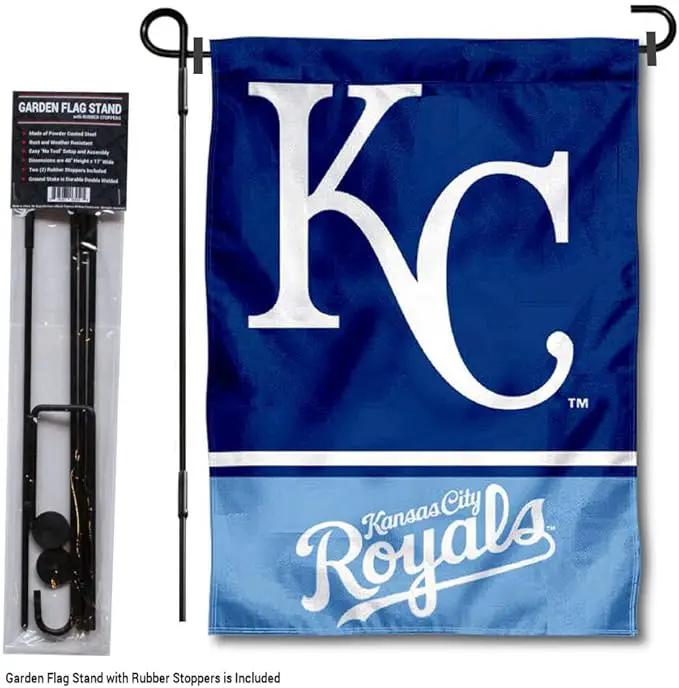 WinCraft Kansas City Royals Garden Flag with Stand Holder by GreenHaven Gardens