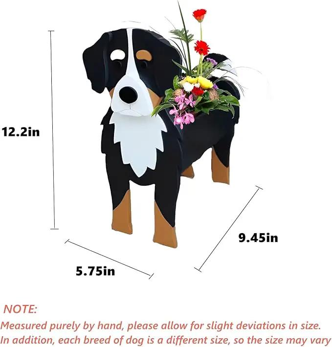 Bernese Mountain Dog Planter Plant Pots,Cute Garden Dog Flower Planter,Dog Planters Birthday Gifts for Women,Office,Indoor/Outdoor Decor（9.45 * 5.75 * 12.2in） by GreenHaven Gardens