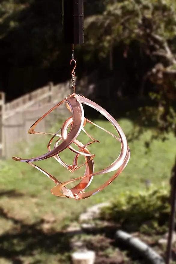 Red Carpet Studios Cosmix Copper Double Wind Sculpture, Small (31058), 14 Inch by GreenHaven Gardens