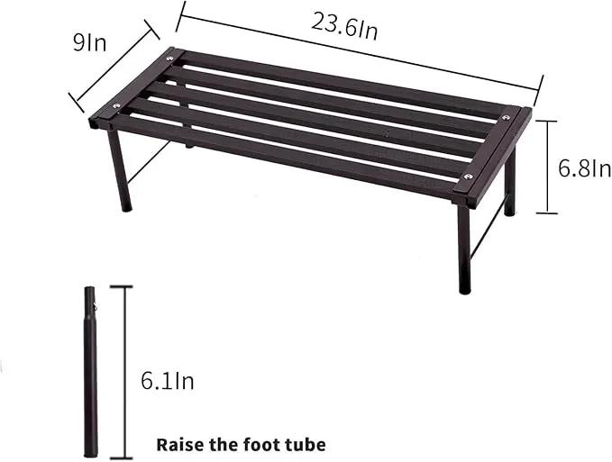 Metal Plant Stand, Rust-proof Aluminum Flower Pot Stand, Plants Display Stands Decoration Racks for Living Room Balconies and Gardens (60 Ebony) by GreenHaven Gardens