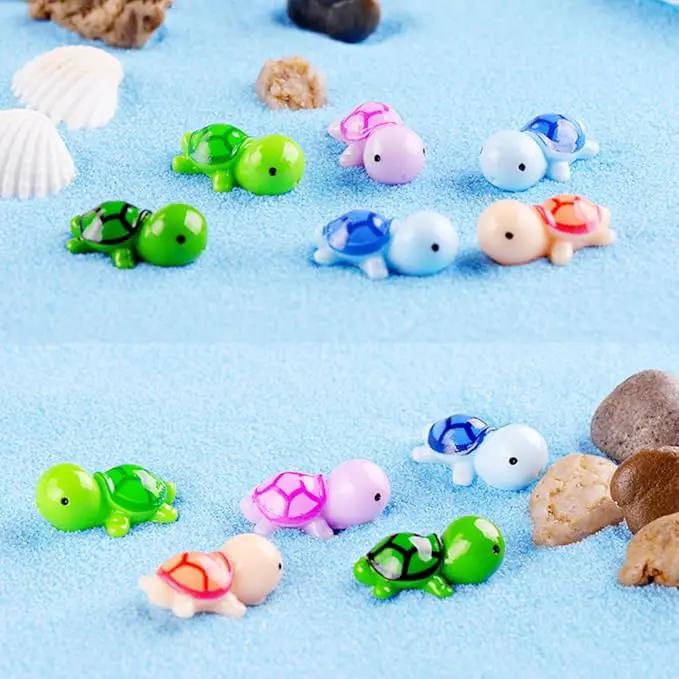 150 Pcs Miniature Sea Turtle Figurine Tiny Sea Turtles Mini Turtle Statue Animal Figure Sea Turtle for DIY Garden Decoration Fish Tank Cake Home Decor by GreenHaven Gardens