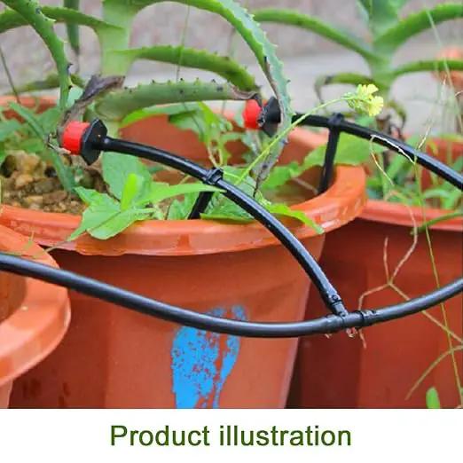 Barbed Connectors Drip Irrigation, 1/4" Universal Barbed Tee Fittings(100pcs 1/4" Tee Fittings) by GreenHaven Gardens