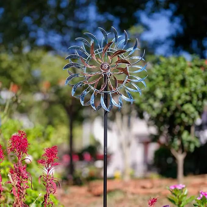 VEWOGARDEN Large Wind Spinners Outdoor, Metal Wind Sculptures & Spinners 360 Degrees Kinetic Wind Spinners for Yard and Garden 64 * 15.7 Inches by GreenHaven Gardens