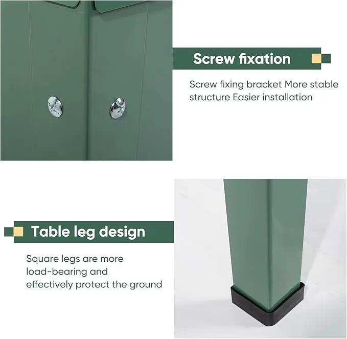 Raised Garden Bed, Elevated Planter Green Metal Plant Box with Legs Standing Garden Stand Drainage Holes Green(Green 24" L x 11" W x 18" H) by GreenHaven Gardens