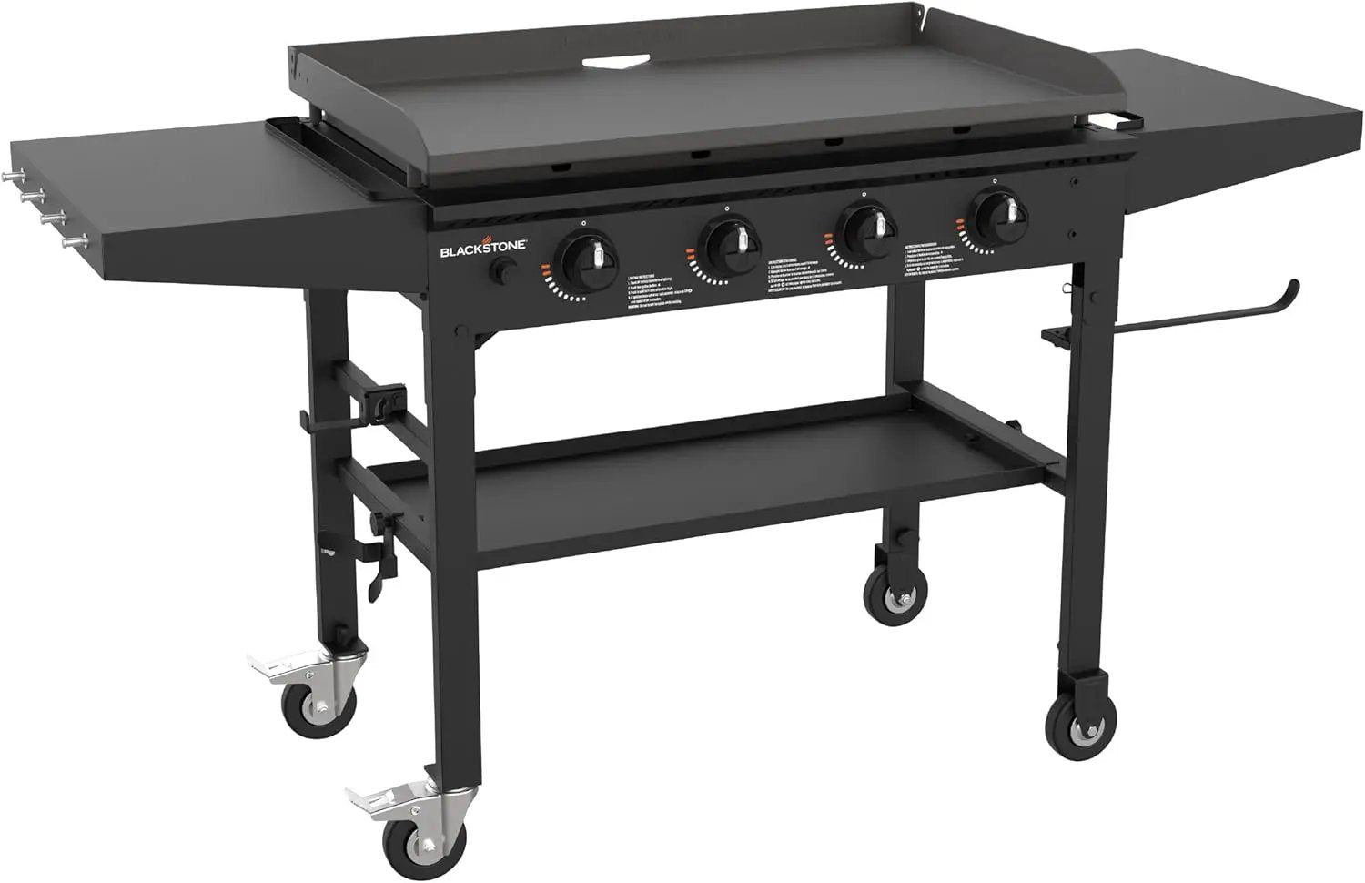 Blackstone 1554 36” Omnivore Griddle with Folding Side Shelves, Powder Coated Steel, Black by GreenHaven Gardens