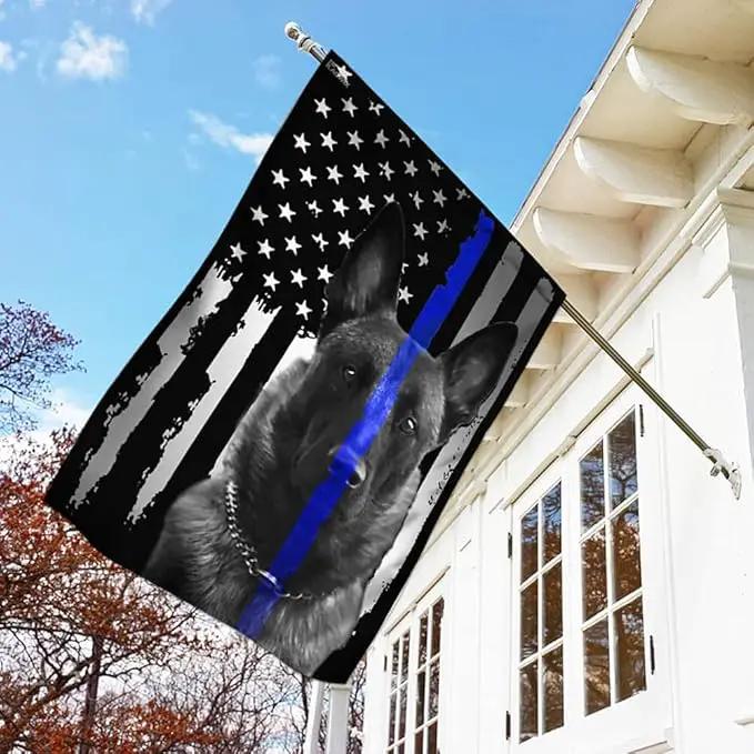 FLAGWIX American Flags, Belgian Malinois, Police Dog, K9 Fla - 4th of July Decorations for Home, Garden, House Flag 30x40 - USA House Garden Flags Premium Polyester, Decorative Outdoor Flags by GreenHaven Gardens