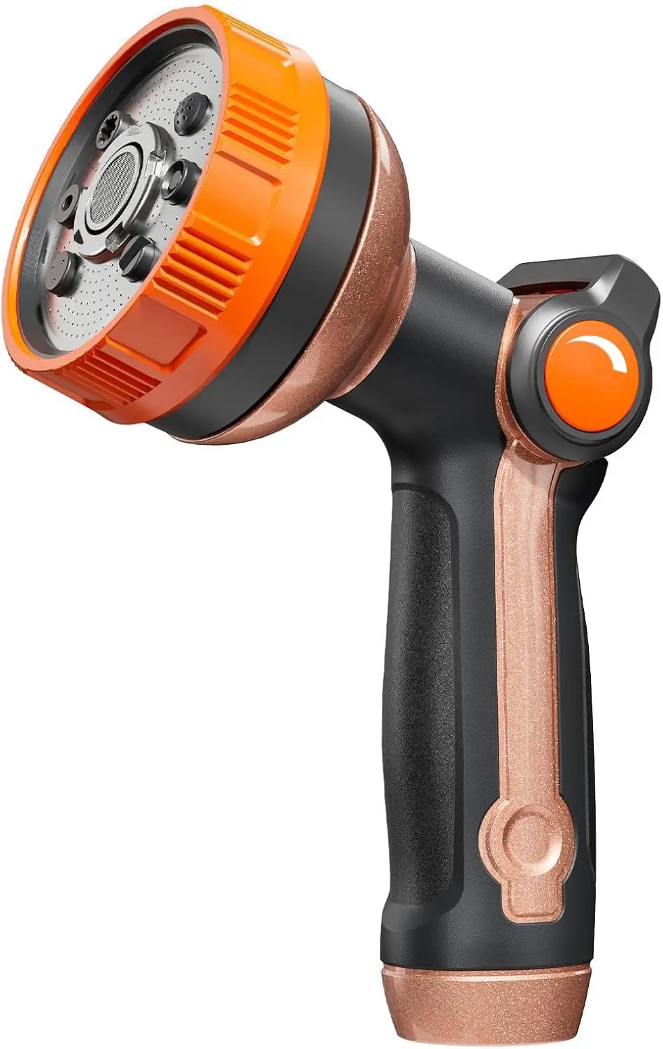 Heavy Duty Garden Hose Spray Nozzle, Metal Water Hose Nozzle with 8 Spray Patterns, High Pressure Hose Nozzle with Thumb Control On Off Valve for Lawn Watering, Car Washing, Pets Showering by GreenHaven Gardens