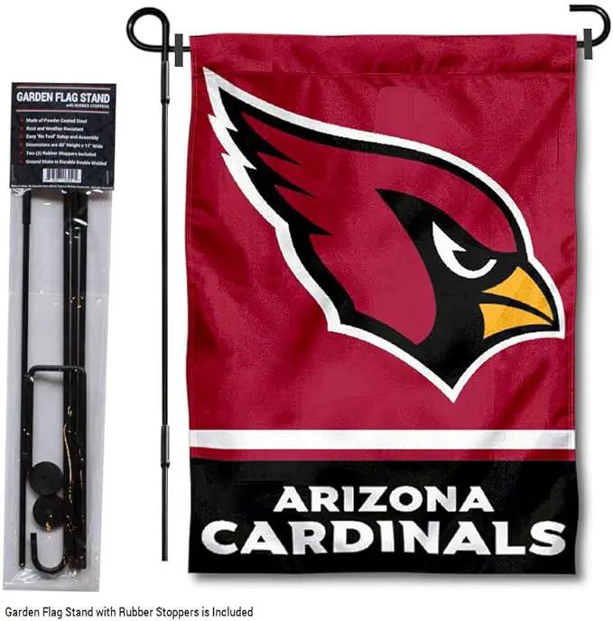 WinCraft Arizona Cardinals Garden Flag with Stand Holder by GreenHaven Gardens