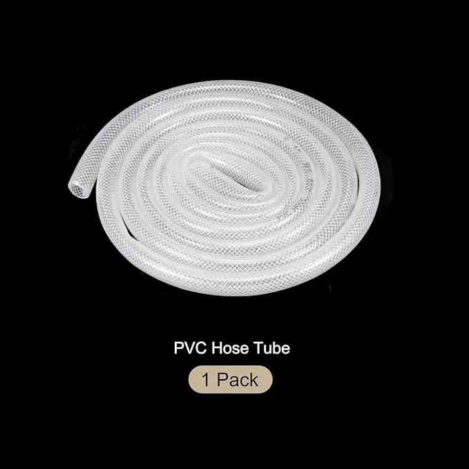5/8" x 0.8" Braided Clear Plastic PVC Tubing 10ft High Pressure Flexible Reinforced Vinyl Tube, [for Garden Irrigation, Water Hose, Fish Tank, Water Transfer] - 15.9x20.6mm by GreenHaven Gardens